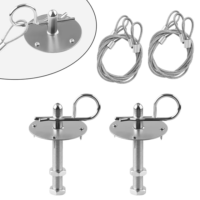 Hood Pins Kit for Car, Hood Pin Plate Lock Clip Kit, Universal Engine Hood Pins Bonnet Locking Catch Clip Kits