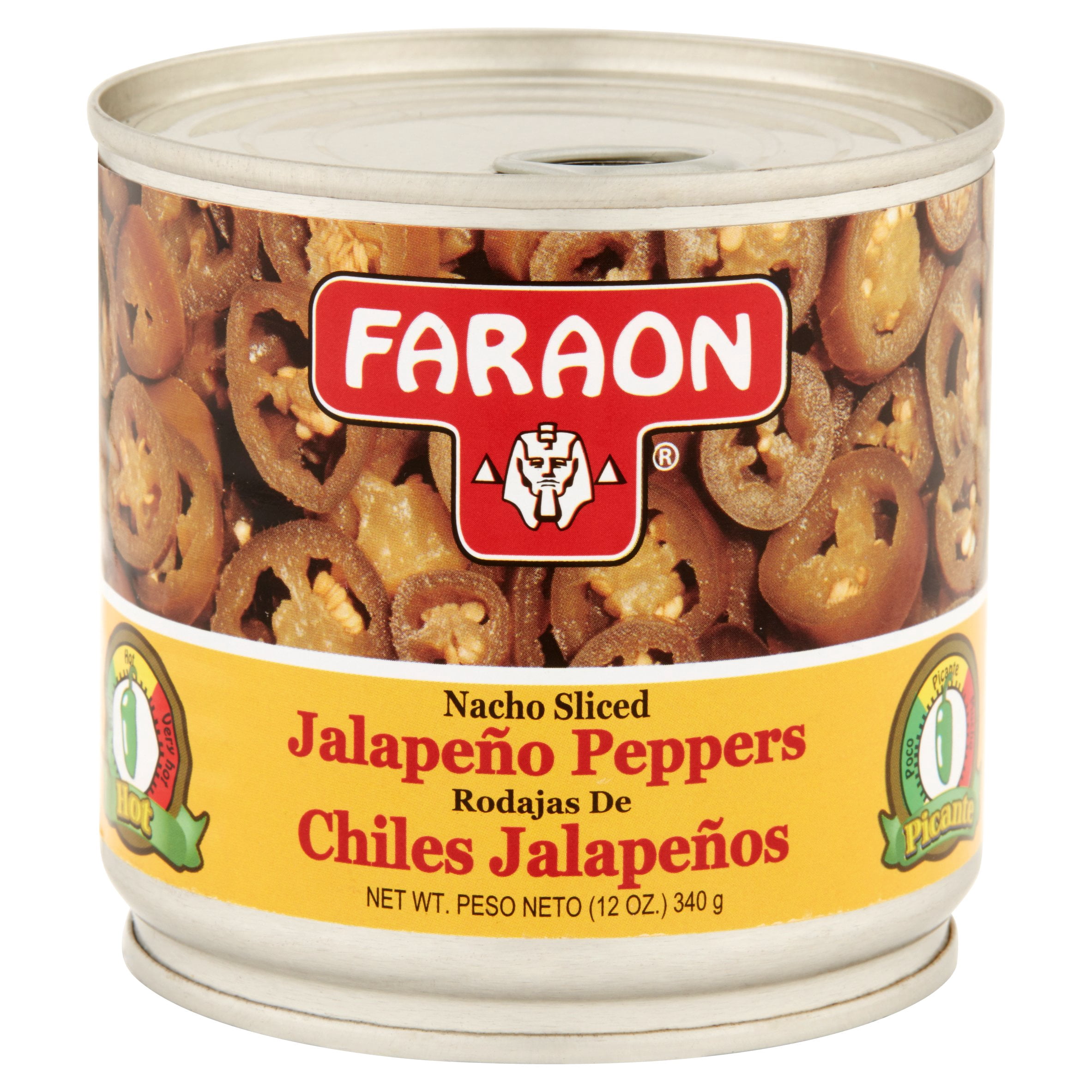 Faraon Nacho Sliced Jalapeno Peppers, 12 Oz