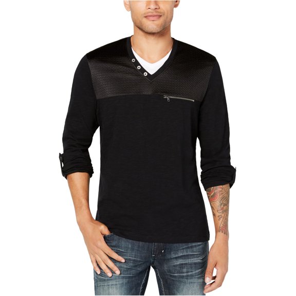 I-N-C Mens Twilight Basic T-Shirt, Black, X-Small