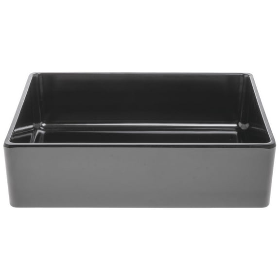 HUBERT® Food Pan 1/2 Size Black Melamine - 10" L x 12" W x 3" H
