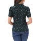 thumbnail image 3 of INSPIRAR CHIC Blusas de Cuello en V para Mujeres Elegante Casual Estampado de Cereza con Solapa Notch Verano Manga Corta XS Verde Oscuro, 3 of 6