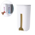 thumbnail image 2 of PENGXIANG 1pc Wall-mounted Plastic Bag Storage Box Simplicity Wall Hanging Garbage Bag Storage Container White, 2 of 7