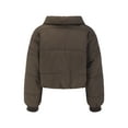 thumbnail image 6 of Liacowi Women Juniors Quilted Puffer Coat Winter Lightweight Long Sleeve Warm Outerwear Stand Collar Padded Jacket with Pockets, 6 of 7