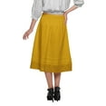 thumbnail image 4 of Moomaya Solid Cotton Skirts For Women Button Down A-Line Knee Length Skirts, 4 of 5