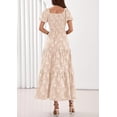 thumbnail image 5 of PRETTYGARDEN Women's Summer Boho Maxi Dresses Floral Short Sleeve Square Neck Smocked Flowy Long Dress Vacation Outfits, 5 of 10