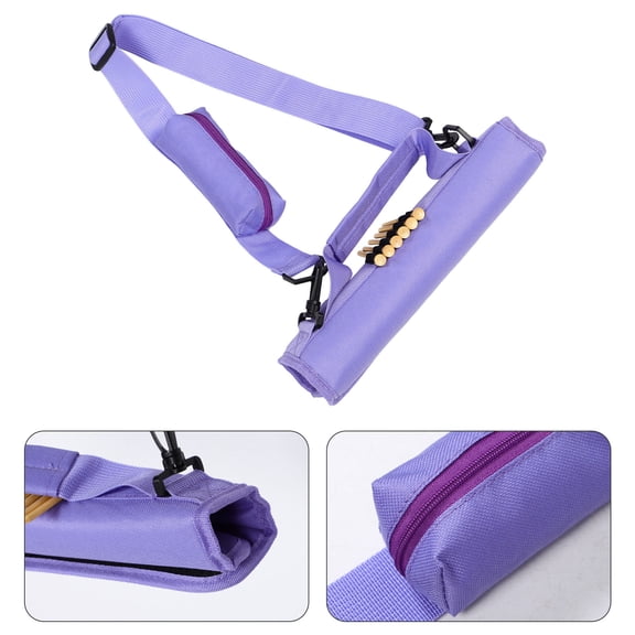 WRISTBIQUE Purple Portable Golf Club Carry Bag with Ball Pouch for Travel and Practice