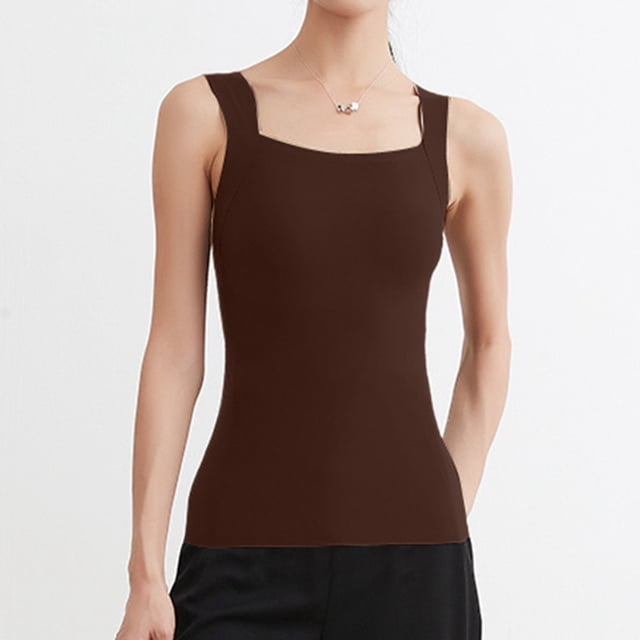 SHIXIAOO Women's Body Shaping Vest Seamless Square Neck Compression Top Body Shaping Warm Vest