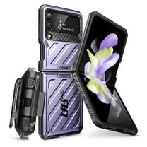 SUPCASE Unicorn Beetle Pro Series Case for Samsung Galaxy Z Flip 4 5G (2022), Full-Body Dual Layer Rugged Protective Case with Holster (Mauve)