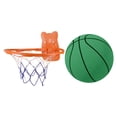 thumbnail image 2 of Baloncesto silencioso con cesta, pelota deportiva, pelota sensorial, poco ruido, ligero Verde, 2 of 8