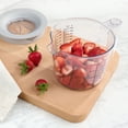 thumbnail image 3 of Mainstays 8-Cup Large Clear Plastic Measuring Cup with 3-Position Lid and Easy-Read Measurements, Grey, 3 of 10