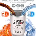 thumbnail image 4 of 1pc Cat mom 30oz Tumbler with Straw & Handle - Insulated Stainless Steel Cup | Holiday Gift for Man Women (Christmas, Valentine's, Birthday), 4 of 7