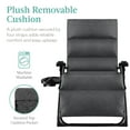 thumbnail image 4 of Best Choice Products Oversized Zero Gravity Chair, Folding Recliner w/ Removable Cushion, Side Tray - Fossil Gray, 4 of 9