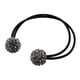 thumbnail image 1 of Coletero elástico liso con bolas de diamantes para niñas Negro, 1 of 6