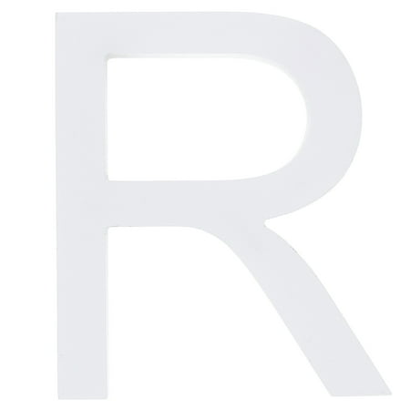 MDF Wood White Painted Letter R (6 Inches)