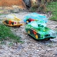 thumbnail image 2 of CNKOO Tank Inertia Toy Cool Light Transparent Gear Rotation  Walking Tank Interactive Toys Colorful Mini Tank Boy Cannon Toy Children Gift, 2 of 6