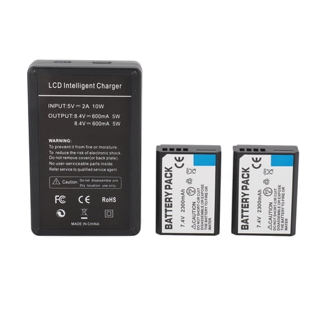 Brynna Camera Battery Charging Base Camera Battery Charger 2PCS Camera Battery Pack for KISSX50 X70 T5 T3 T100 4000D
