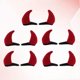thumbnail image 2 of 10pcs Fashion Red Devil Horn Hair Clips Kids Children Headwear Hairpins For Women Girls Halloween Party Hair Accessories, 2 of 4