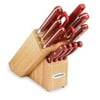 Farberware 12 Piece Forged Cutlery Block Set, Red