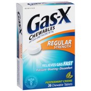 Gas-XÂ® Regular Strength Peppermint Creme Chewable Tablets 36 ct Box