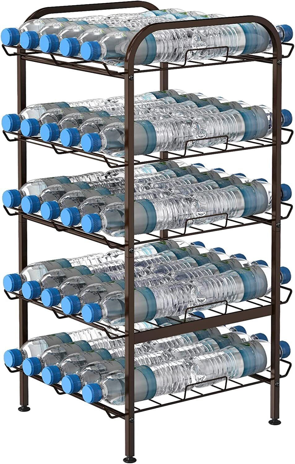 Smusei Stackable 5-Tier Storage Organizer Rack, Bronze