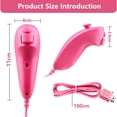 thumbnail image 4 of OSTENT Controlador Nunchuck con cable basado en movimiento para consola Nintendo Wii Videojuego Color rosa, 4 of 5