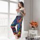 thumbnail image 5 of Balery Neon Graffiti Urban Art Pantalones de pijama para mujer, pijamas ultraligeros, pantalones de estar por casa-XX-Large, 5 of 6
