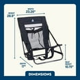 thumbnail image 6 of GCI Outdoor Everywhere Chair 2 Lightweight Low Profile Adjustable Seat, Dark Charcoal, 6 of 9