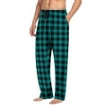 thumbnail image 2 of Yusimy Men's Sleep Pants Gingham Print Elastic Waist Dual Pockets Lounge Pants Casual Comfort Pants Sleep Trousers, 2 of 6