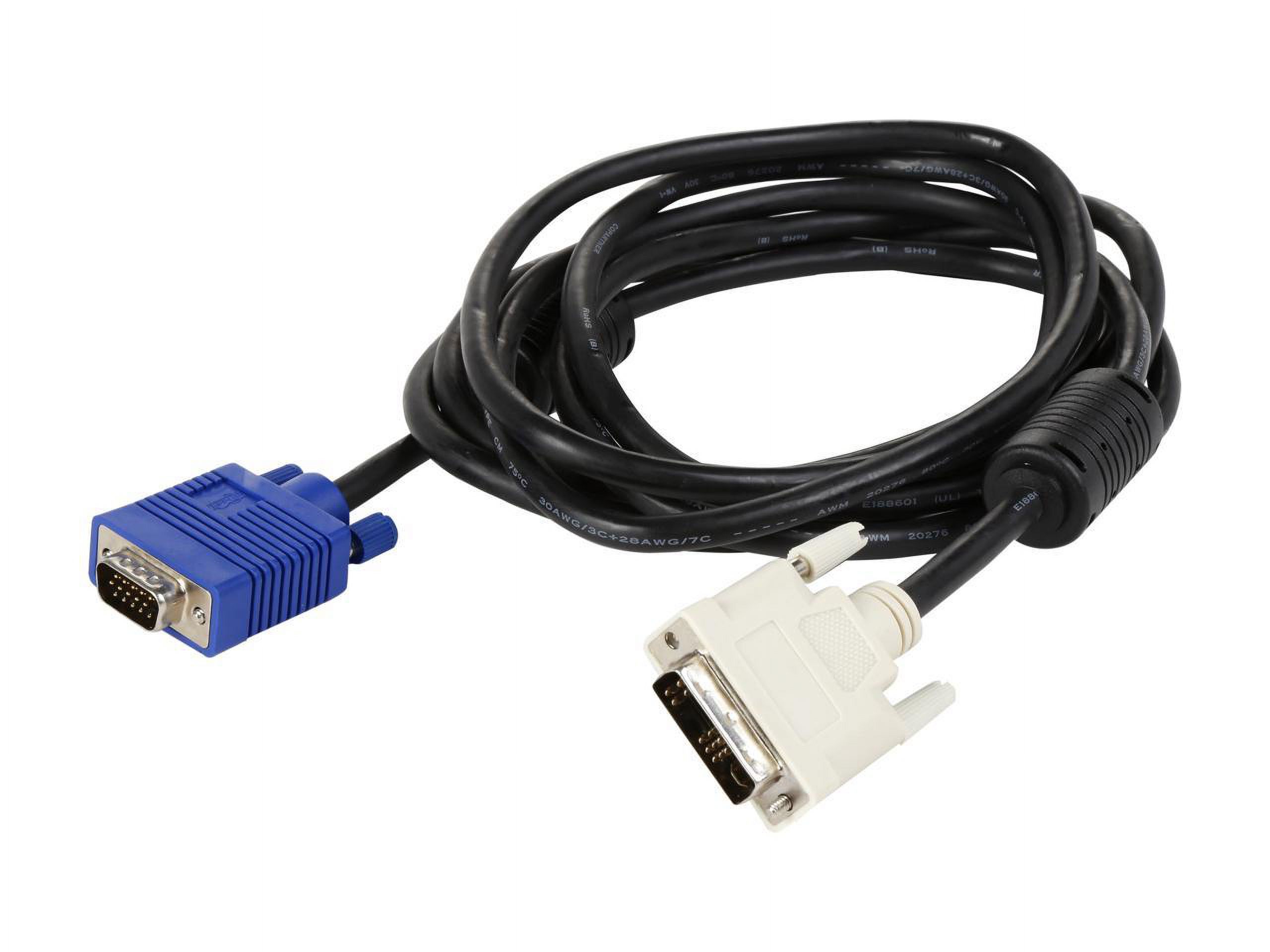 Tripp Lite P556-010 Black Connector A: DVI-A Connector B: HD15 (MALE) DVI to VGA Cable (DVI Male to HD15 Male) - image 2 of 4