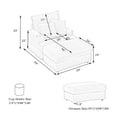thumbnail image 3 of Super Large Comfortable Cushions, Modern Corduroy Reclining Single-Person Armrest Sofa, Gray, 3 of 13