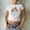 White, variant on Graphic Tees for Women Fashion Graphic Print Crop Tee for Daily Casual Wear Women's Short Sleeve Shirt Stylish Streetwear Top Black L