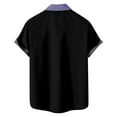 thumbnail image 6 of Dress Shirts for Men, Mens Big Tall Shirt Hawaii Holiday Tee Tops Casual Loose Classic Regular Short Sleeve Crewneck Solid Color Splice Button-down Workout Tshirts Summer, 6 of 6
