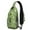 Green Christmas Tree-1, variant on Sling Backpack,Green Christmas Tree Pattern Crossbody Bag with Water Bottle Holder,Waterproof Sling Bag for Men/Women with Chest Phone Holder for Hiking,Travel