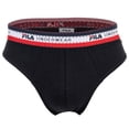 thumbnail image 2 of FILA Calzoncillos para hombre, paquete de 4 - Calzoncillos, cintura con logotipo, Algodón Stretch, color sólido Negro XL (X-Large), 2 of 6