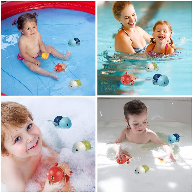 2 uds lindos juguetes de baño de animales de natación para niños pequeños y niños mejores regalos de baño/cumpleaños