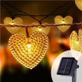 thumbnail image 1 of POINTERTECK 30LED Solar Love Heart String Light Wedding Christmas Party Decorative Solar Light Indoor Outdoor Waterproof Fairy Light, 1 of 7