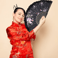 thumbnail image 6 of Byfri 6 Pack Lace Design Vintage Chinese Folding Hand Fans Elegant Handheld Fans for Weddings Parties 42x24cm, 6 of 7