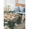 thumbnail image 4 of Full Size Flat Sheet Only, Retro Flower Boho Soft Brushed Microfiber Bed Sheets, Traditional Oriental Bohemia Tribal Aesthetics Hotel Quality Breathable Bedding Top Sheet, Easy Care, 81"x96", 4 of 9