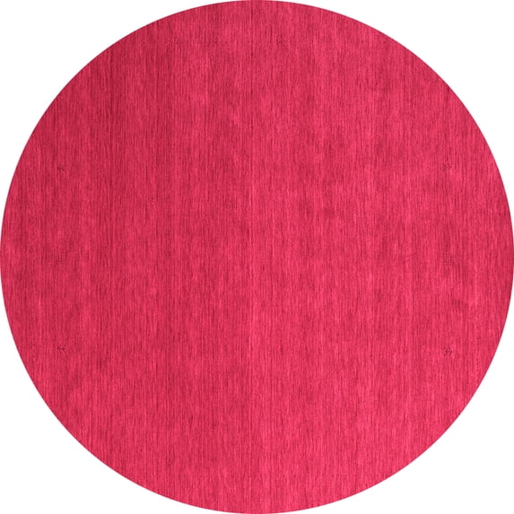 Ahgly Company Indoor Round Abstract Pink Contemporary Area Rugs, 5' Round