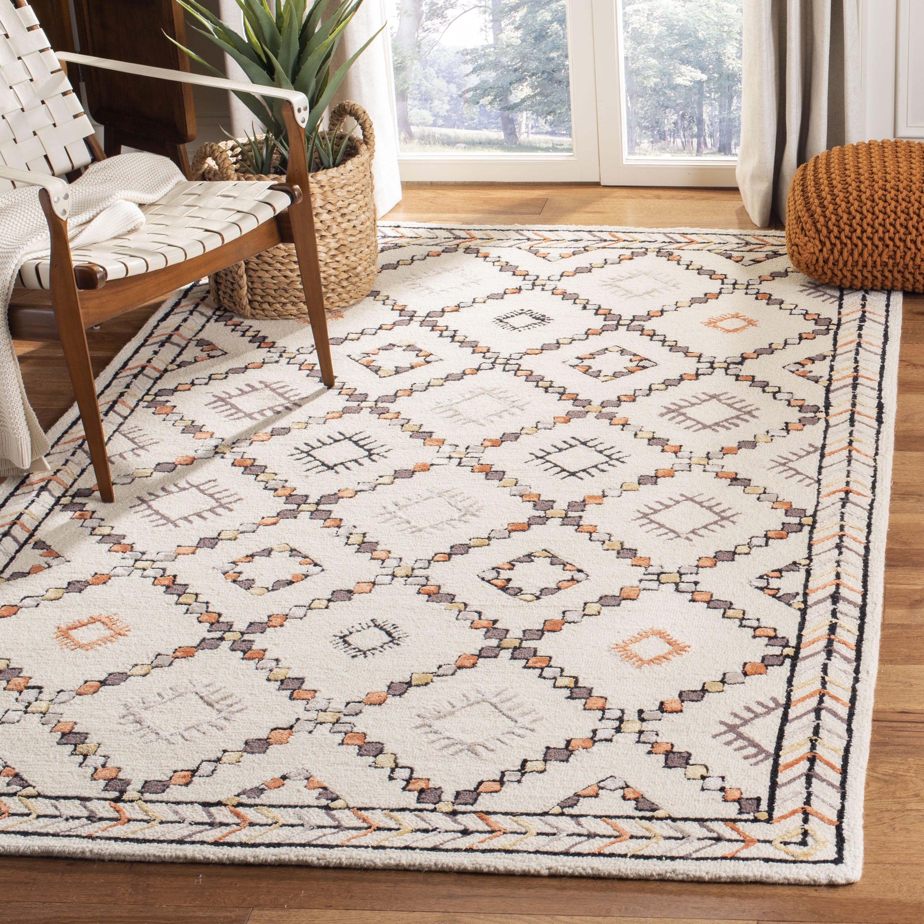 SAFAVIEH Bellagio Lalit Southwestern Area Rug, Ivory/Multi, 9' x 12