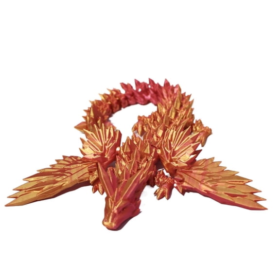 1pc Red Size: 20.7*7.9*15CM 3D Printed Dragon Wings With Movable Joints - Creative Ornament