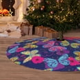 thumbnail image 6 of Pofeuu Paint Butterflies Print Christmas Tree Skirt, Merry Christmas Skirt Xmas Tree Ornaments for Xmas Holiday Party Decorations-48", 6 of 7
