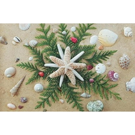 pack of 16 seaside stars fine art embossed deluxe christmas