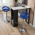 thumbnail image 7 of Duhome Bar Stools with Back Set of 2 Modern Adjustable Swivel Counter Stool Bar Chairs for Kitchen Plastic, Blue, 7 of 7