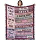 thumbnail image 1 of LHSHID Niece Gifts from Auntie Niece Blanket from Aunt Birthday Gifts for Niece Adult to My Niece Blanket Christmas Graduation Gifts for Niece Throw Blanket 30"x40", 1 of 7