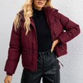 thumbnail image 2 of yoeyez Buy Again Orders My Past Orders Winter Coat for Woman Hooded Quilted Mid-Length Puffer Jacket Padded Warm Thickened Down Jacket Lightweight Zip Up Casual Parka Coat, 2 of 4