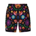 thumbnail image 4 of Lsque Mens Swim Trunks Colorful Floral2 Pattern - Bathing Suit Compression Liner - Beach Swim Shorts Swimwear - (S-3XL) - Stretch Quick Dry -Small, 4 of 9