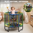 thumbnail image 6 of 55" Toddler Trampoline for Kids with Basketball Hoop, SHINPT Indoor Outdoor Kids Trampoline with Enclosure Net, Basketball, Small Trampoline Gift for Boys Girls, Mini Trampoline for Kids, 6 of 9