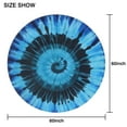 thumbnail image 6 of Blue Tie Dye Mandala Pattern Round Tablecloth 60"x60",Wrinkle Wipeable Table Cloth for Kitchen Dining Room Picnic Patio Party, 6 of 6