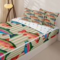 thumbnail image 2 of Manfei Whimsical Trout Zipper Full Size Comforter Sets with Fitted Sheet and 2 Pillowcases, Stripe Lines Zipper Bedding Set, Pink Sage Green, Polkadot Reversible, 4pcs, 2 of 7
